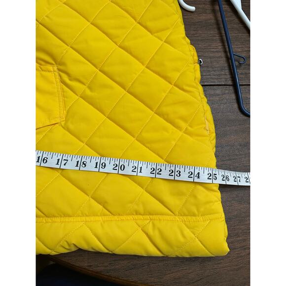 Lauren Ralph Lauren Yellow Quilted Barn Jacket Belted Waist Size Medium - Picture 13 of 13
